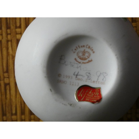 Vintage 1993 Lefton Egg Trinket Box *Missing Lid* - Picture 7 of 8